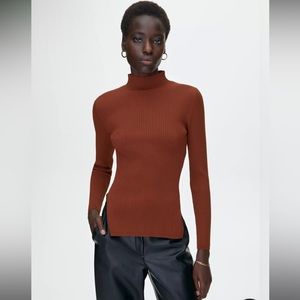 Aritzia Babaton Sculpt Knit Tie Back Longsleeve
